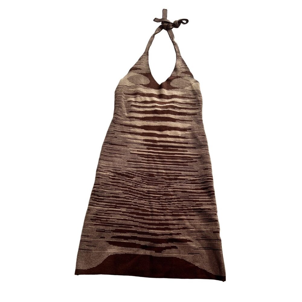 JLUXLABEL Halter Dress in Brown Tan